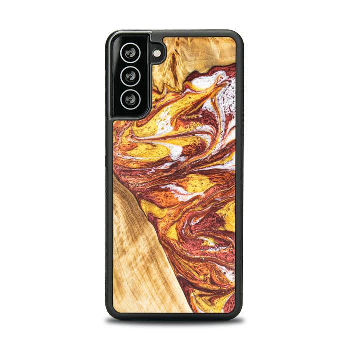 Samsung Galaxy S21 Handyhülle aus Harz und Holz - Synergy#E4