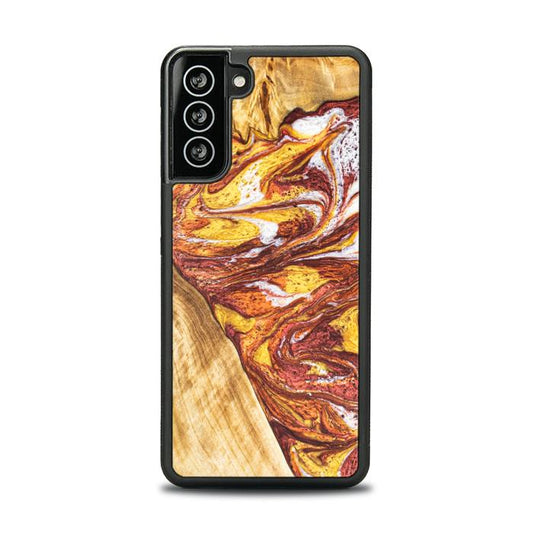 Samsung Galaxy S21 Handyhülle aus Harz und Holz - Synergy#E4