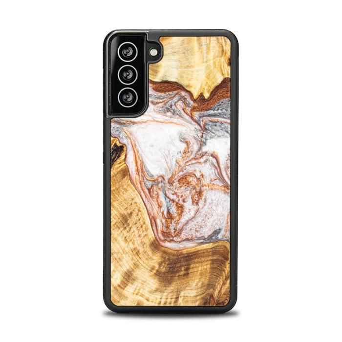 Samsung Galaxy S21 Handyhülle aus Harz und Holz - Synergy#E5