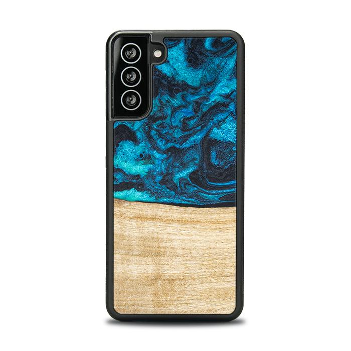 Samsung Galaxy S21 Handyhülle aus Harz und Holz - Synergy#F11