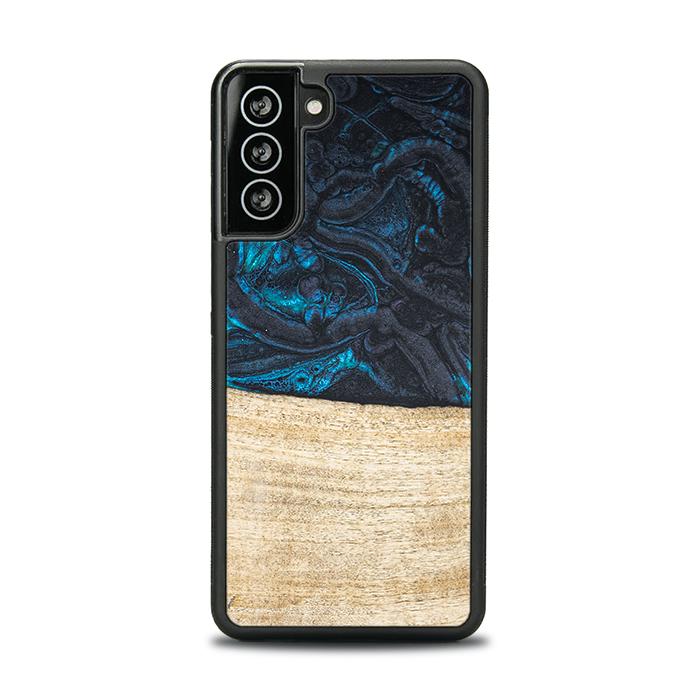 Samsung Galaxy S21 Handyhülle aus Harz und Holz - Synergy#F13