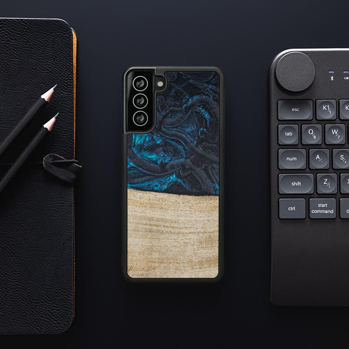 Samsung Galaxy S21 Handyhülle aus Harz und Holz - Synergy#F13