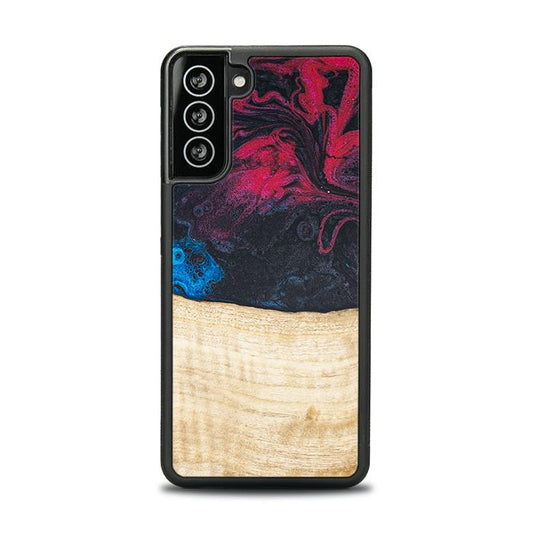 Samsung Galaxy S21 Handyhülle aus Harz und Holz - Synergy#F14
