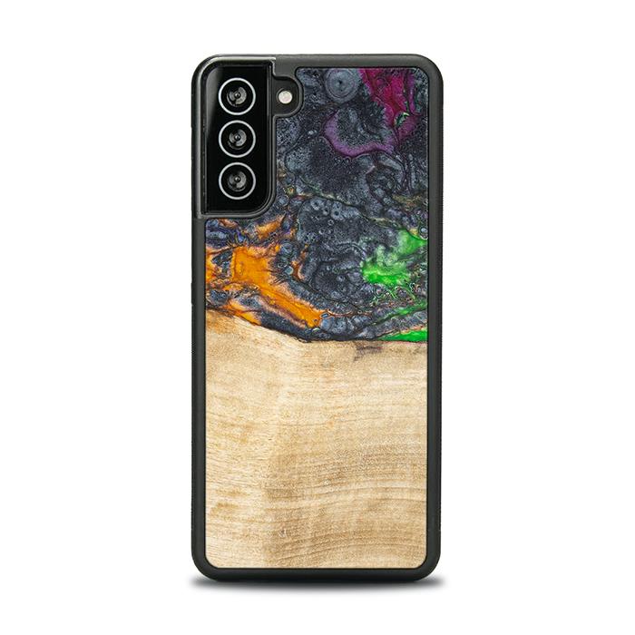 Samsung Galaxy S21 Handyhülle aus Harz und Holz - Synergy#F16