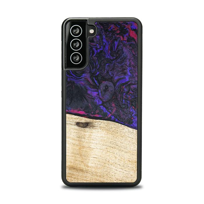 Samsung Galaxy S21 Handyhülle aus Harz und Holz - Synergy#F18