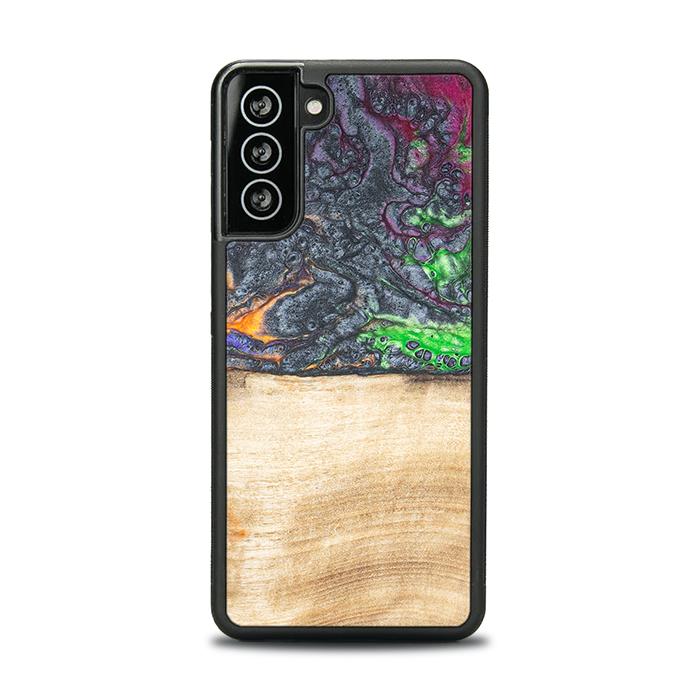 Samsung Galaxy S21 Handyhülle aus Harz und Holz - Synergy#F2
