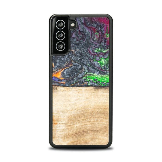Samsung Galaxy S21 Handyhülle aus Harz und Holz - Synergy#F2