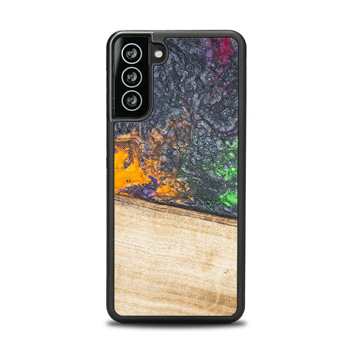 Samsung Galaxy S21 Handyhülle aus Harz und Holz - Synergy#F20