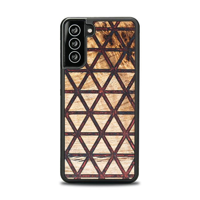 Samsung Galaxy S21 Handyhülle aus Harz und Holz - Synergy#F22