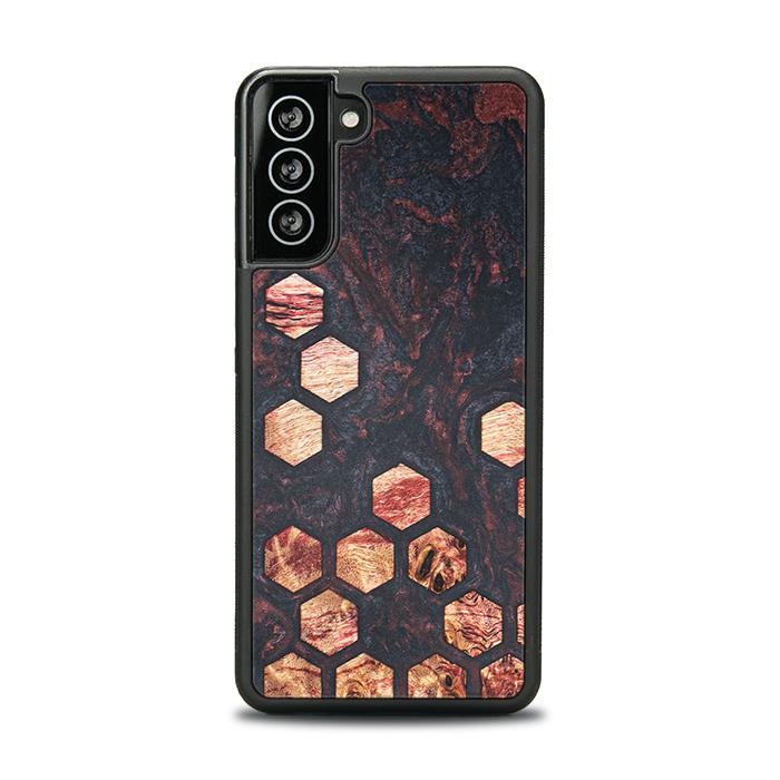 Samsung Galaxy S21 Handyhülle aus Harz und Holz - Synergy#F27