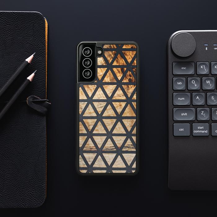 Samsung Galaxy S21 Handyhülle aus Harz und Holz - Synergy#F29