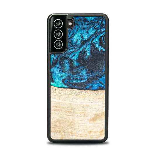Samsung Galaxy S21 Handyhülle aus Harz und Holz - Synergy#F3