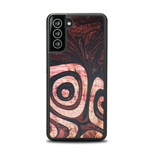 Samsung Galaxy S21 Handyhülle aus Harz und Holz - Synergy#F32