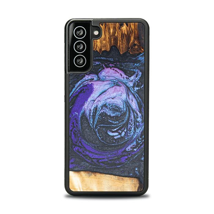 Samsung Galaxy S21 Handyhülle aus Harz und Holz - Synergy#F34