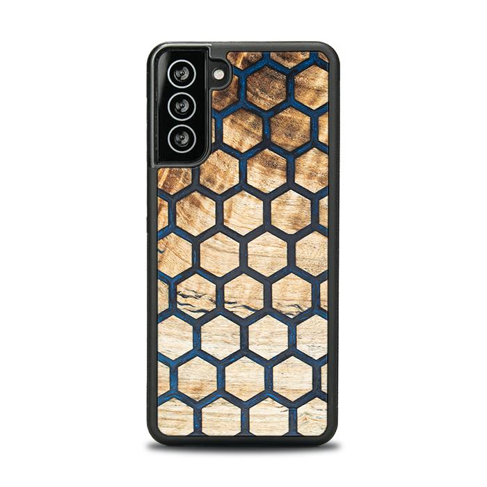 Samsung Galaxy S21 Handyhülle aus Harz und Holz - Synergy#F36