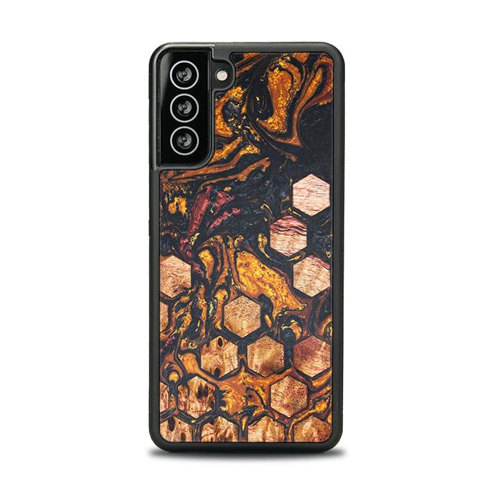 Samsung Galaxy S21 Handyhülle aus Harz und Holz - Synergy#F38