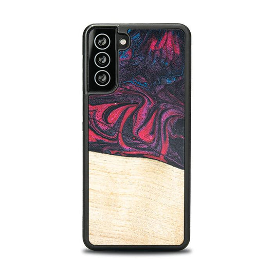 Samsung Galaxy S21 Handyhülle aus Harz und Holz - Synergy#F5
