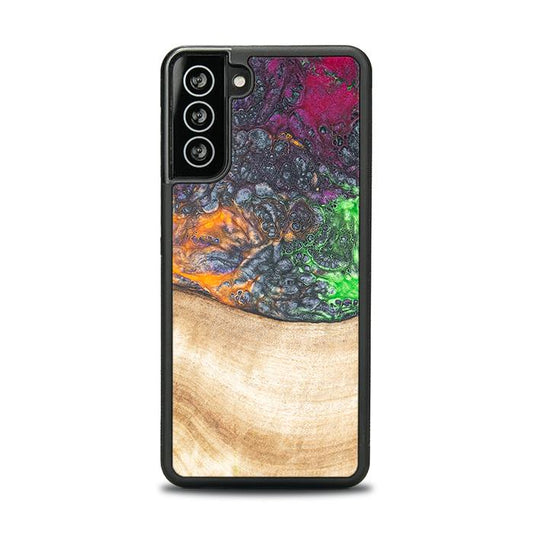 Samsung Galaxy S21 Handyhülle aus Harz und Holz - Synergy#F6