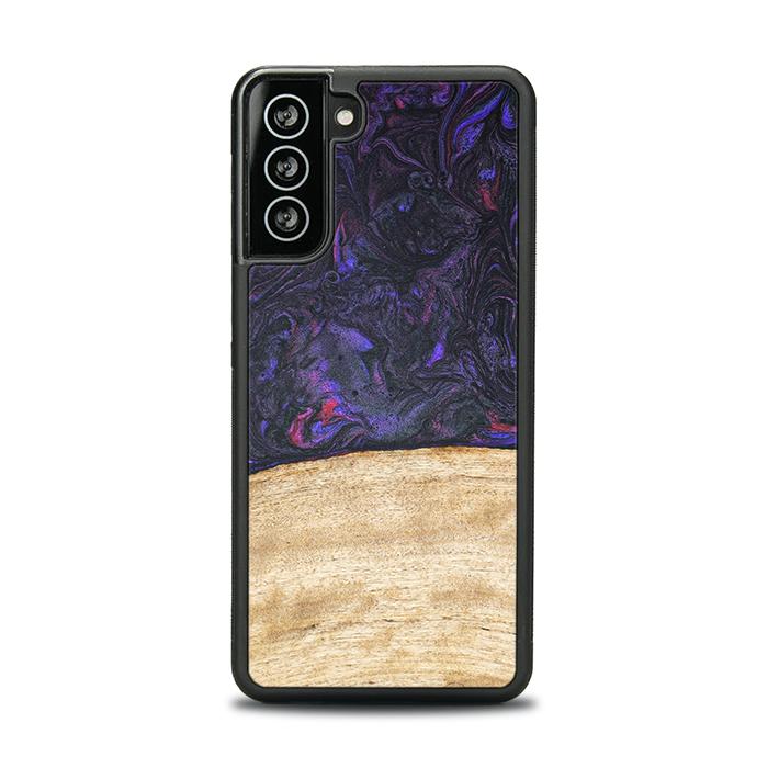 Samsung Galaxy S21 Handyhülle aus Harz und Holz - Synergy#F7