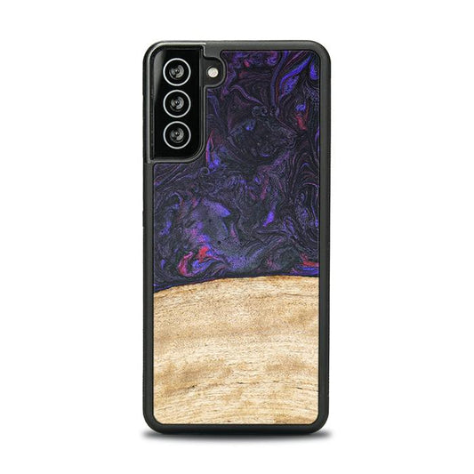 Samsung Galaxy S21 Handyhülle aus Harz und Holz - Synergy#F7