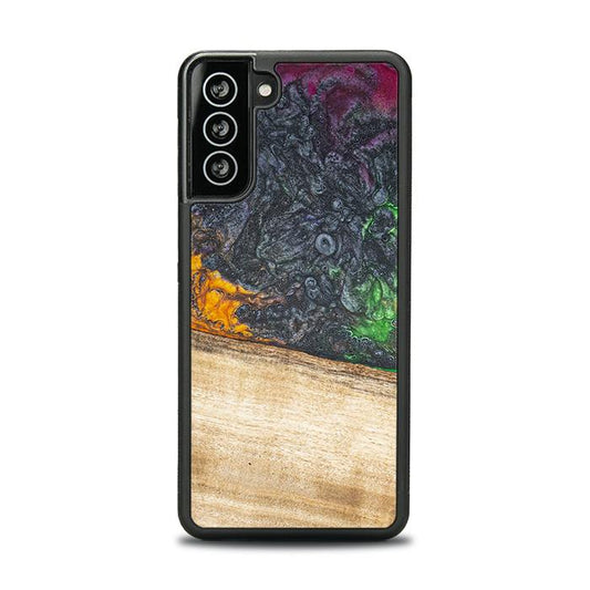 Samsung Galaxy S21 Handyhülle aus Harz und Holz - Synergy#F8