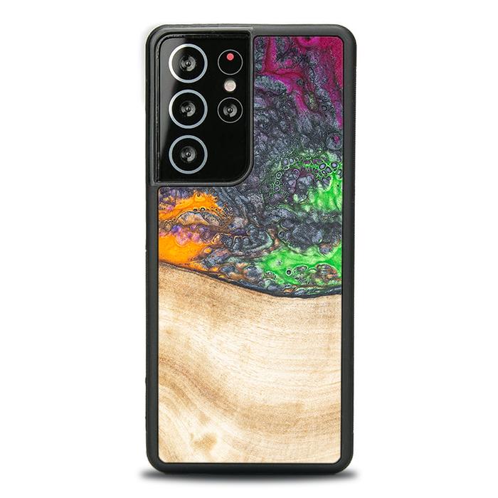 Samsung Galaxy S21 Ultra Handyhülle aus Harz und Holz - Synergy#F1