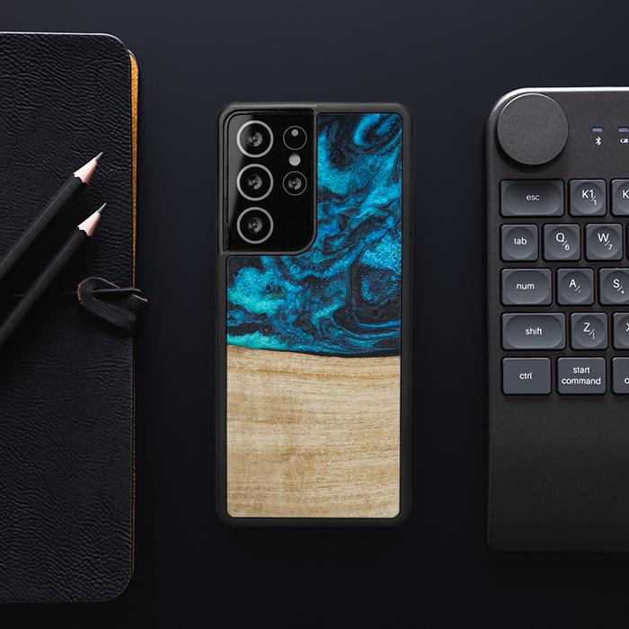 Samsung Galaxy S21 Ultra Handyhülle aus Harz und Holz - Synergy#F11