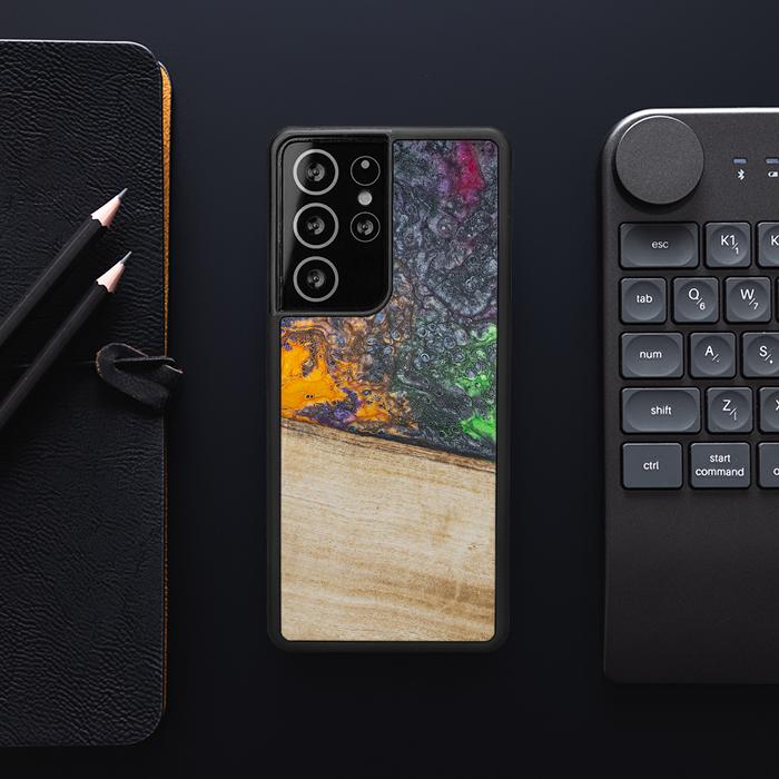 Samsung Galaxy S21 Ultra Handyhülle aus Harz und Holz - Synergy#F20