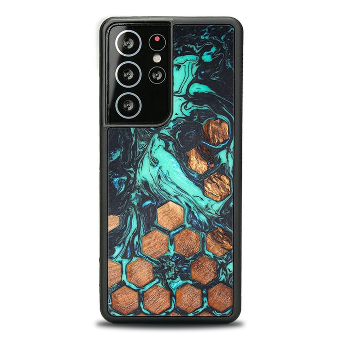 Samsung Galaxy S21 Ultra Handyhülle aus Harz und Holz - Synergy#F23