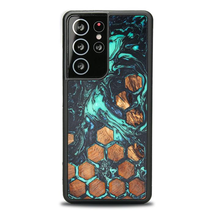 Samsung Galaxy S21 Ultra Handyhülle aus Harz und Holz - Synergy#F28