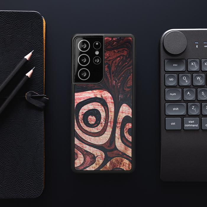 Samsung Galaxy S21 Ultra Handyhülle aus Harz und Holz - Synergy#F32
