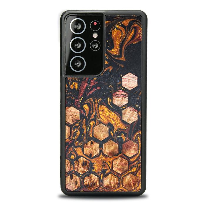 Samsung Galaxy S21 Ultra Handyhülle aus Harz und Holz - Synergy#F38