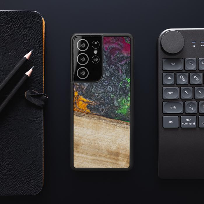 Samsung Galaxy S21 Ultra Handyhülle aus Harz und Holz - Synergy#F8