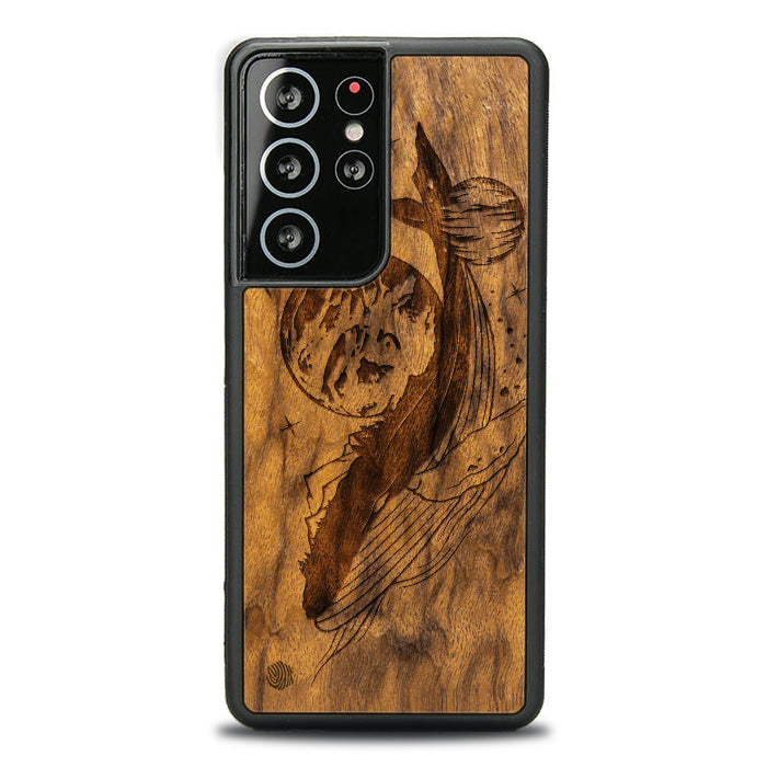 Samsung Galaxy S21 Ultra Wooden Phone Case - Cosmic Whale