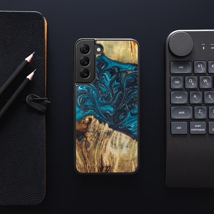 Samsung Galaxy S22 Plus Etui na telefon z żywicy i drewna - Synergy#E12