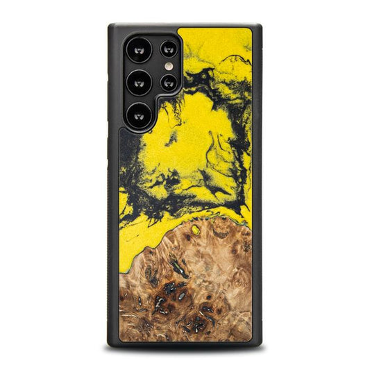 Samsung Galaxy S22 Ultra Etui na telefon z żywicy i drewna - Borussia#ChL