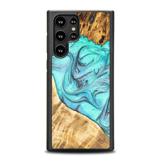 Etui na telefon Samsung Galaxy S23 Ultra wykonane z żywicy i drewna - Synergy#E16