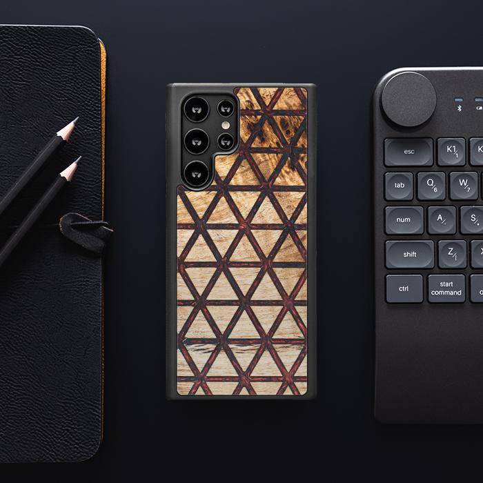 Samsung Galaxy S23 Ultra Handyhülle aus Harz und Holz - Synergy#F22