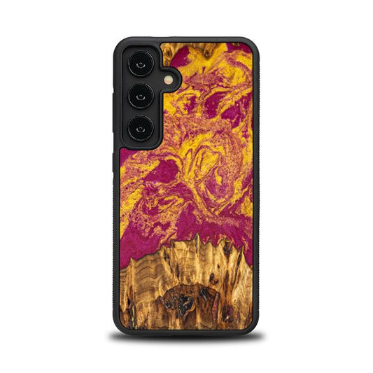 Samsung Galaxy S24 Handyhülle aus Harz und Holz - Synergy#E11