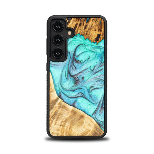 Samsung Galaxy S24 Handyhülle aus Harz und Holz - Synergy#E16