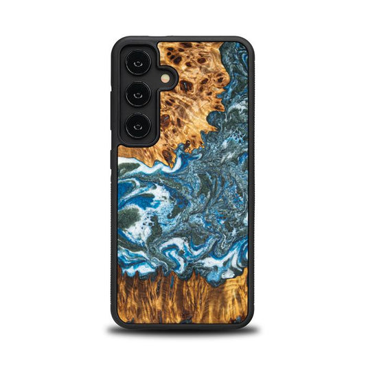 Samsung Galaxy S24 Handyhülle aus Harz und Holz - Synergy#E17