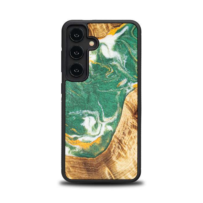 Samsung Galaxy S24 Handyhülle aus Harz und Holz - Synergy#E20
