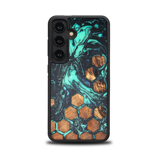 Samsung Galaxy S24 Handyhülle aus Harz und Holz - Synergy#F28