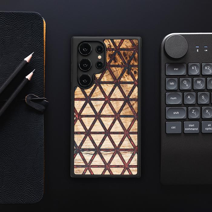 Samsung Galaxy S24 Ultra Handyhülle aus Harz und Holz - Synergy#F22
