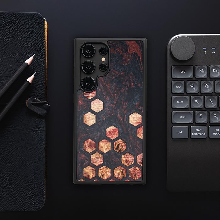 Samsung Galaxy S24 Ultra Handyhülle aus Harz und Holz - Synergy#F27