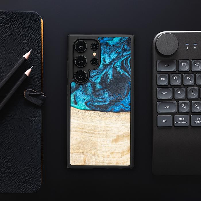 Samsung Galaxy S24 Ultra Handyhülle aus Harz und Holz - Synergy#F3