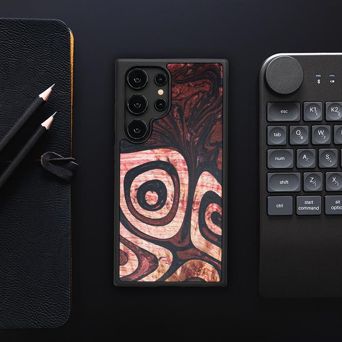 Samsung Galaxy S24 Ultra Handyhülle aus Harz und Holz - Synergy#F32