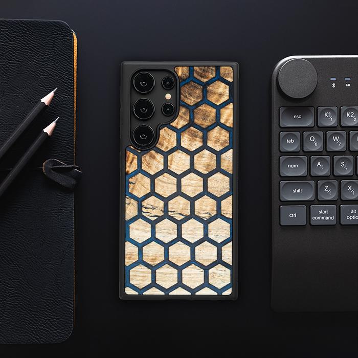 Samsung Galaxy S24 Ultra Handyhülle aus Harz und Holz - Synergy#F36