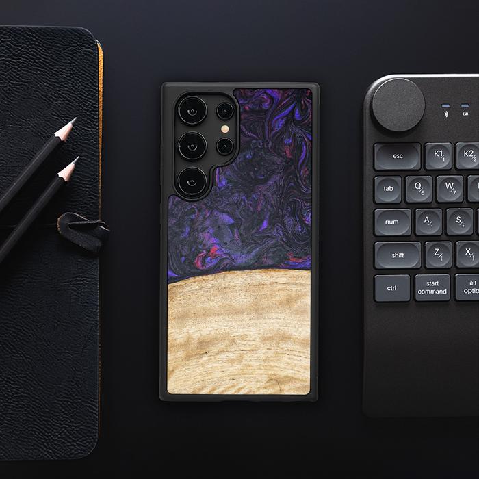 Samsung Galaxy S24 Ultra Handyhülle aus Harz und Holz - Synergy#F7