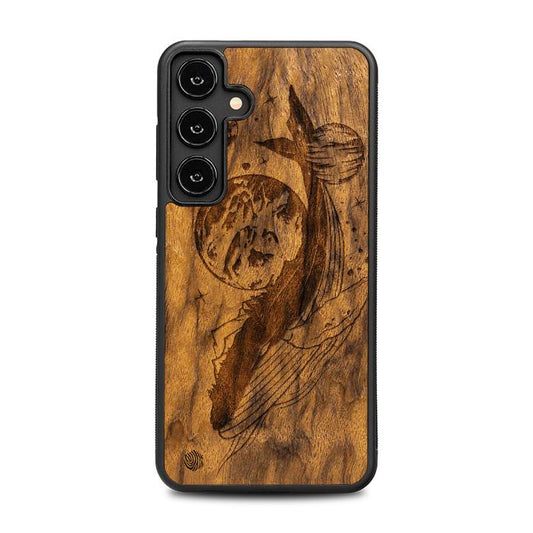 Samsung Galaxy S25 Plus Handyhülle aus Holz - Cosmic Whale